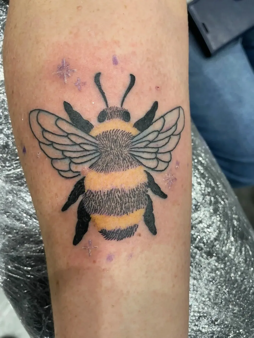 Bumblebee colour tattoo